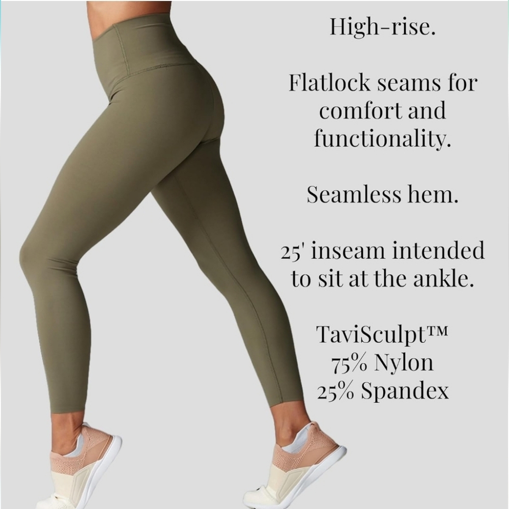 🚨 ITEM SOLD DO NOT Bid High waisted 7/8 tight Leggings in Olive size Large